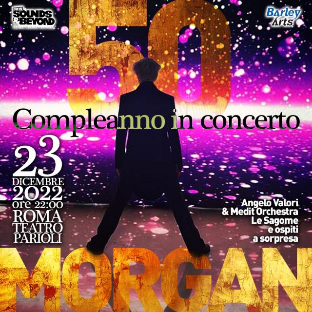 Morgan50, il concerto evento per i 50 anni di Morgan al Teatro Parioli di Roma venerdì 23 dicembre