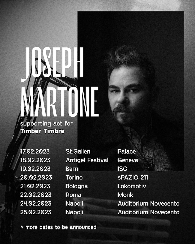 Joseph Martone in tour con Timbre Timbre, 8 date tra Svizzera e Italia
