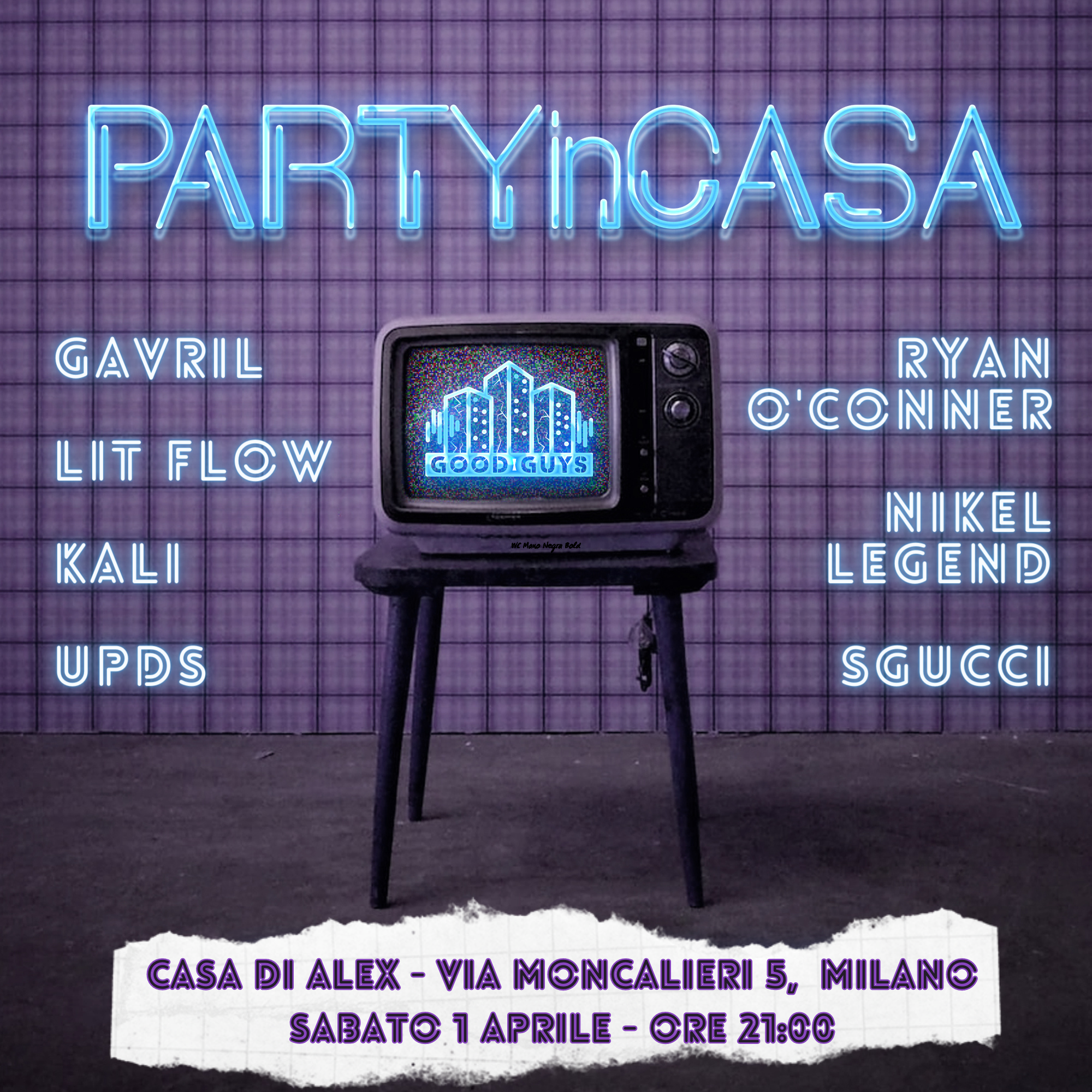 Sabato 01 Aprile a Milano Torna PARTYinCASA
